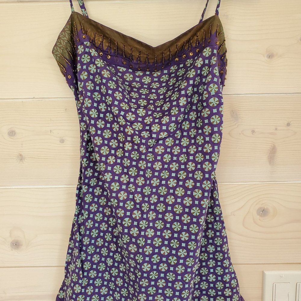 Beautiful silk and beaded top